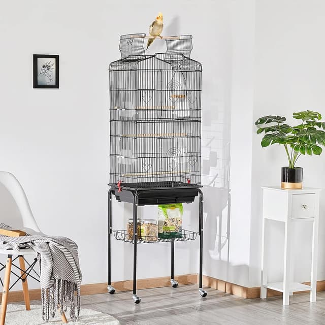 Thumbnail 1 de Yaheetech Large Bird Cage Open Play Top Parrot Cage