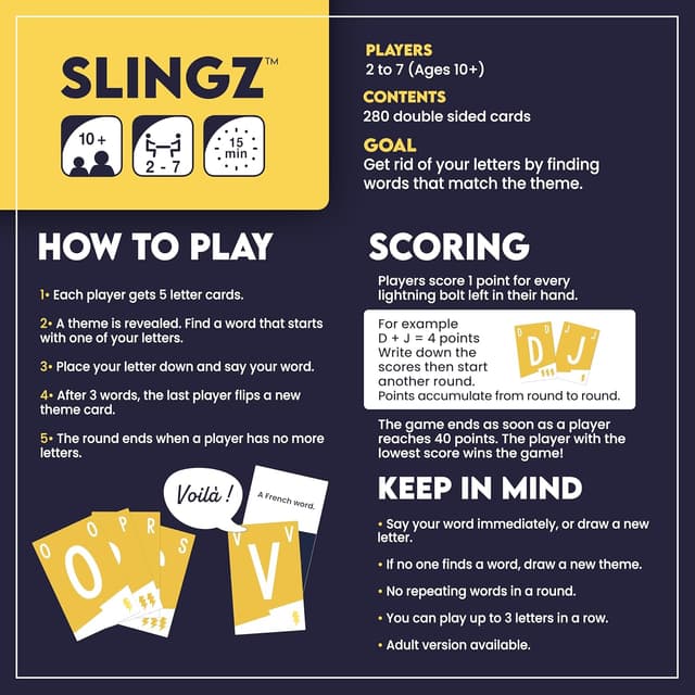 Thumbnail 4 de Slingz Fast Word Card Game
