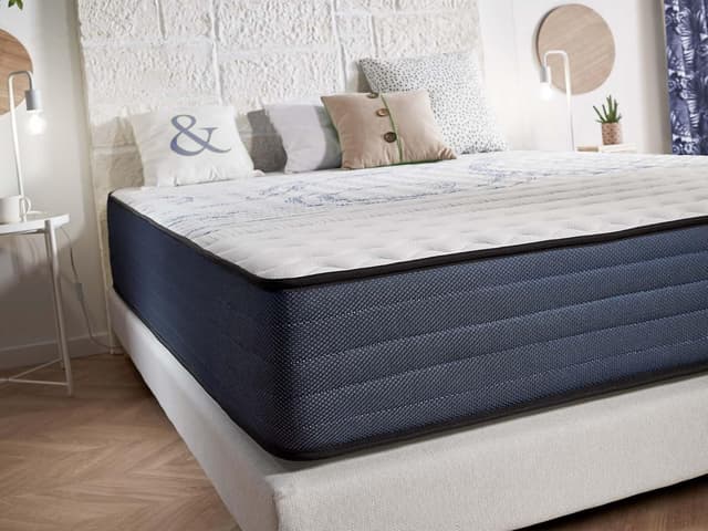 Detalle de Naturalex Materasso Memory 140x200 cm Perfect Dream (7 zone) in lattice blue, anallergico antiacaro, alto 30 cm