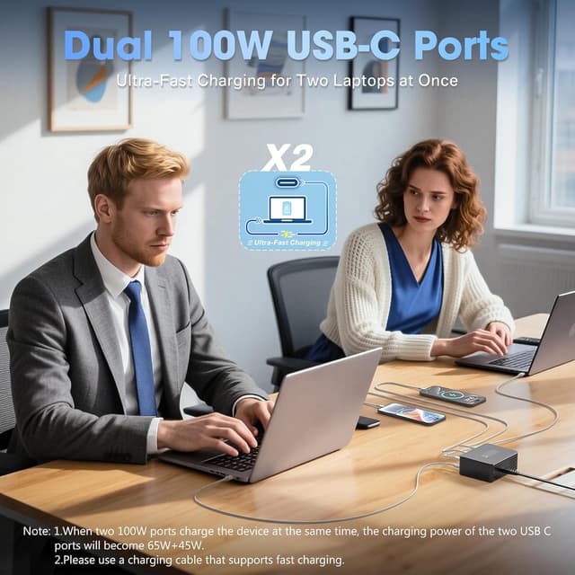 Detalle de 330W 10-Port USB Charging Station PD 100W fast charger 🔌