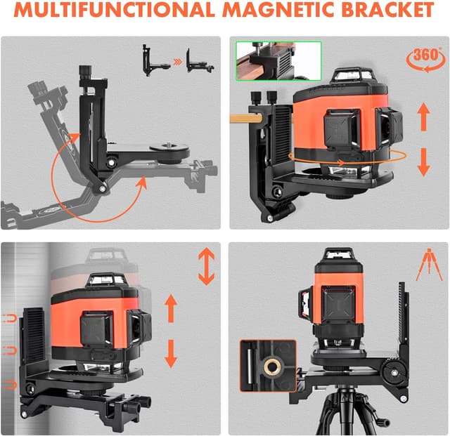 Detalle de DOVOH K4-360G 4D 16 Line Self-Levelling Laser Level (Green, 360°) with Rechargeable Batteries