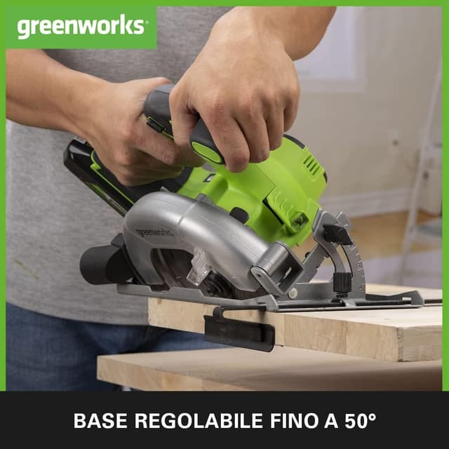 Detalle de Greenworks GD24KSK2 sega circolare 4.800 giri/min