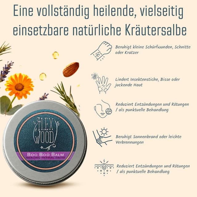 Thumbnail 4 de The Ilex Wood vegane Kräutersalbe Geschenkset 3 x 100 ml