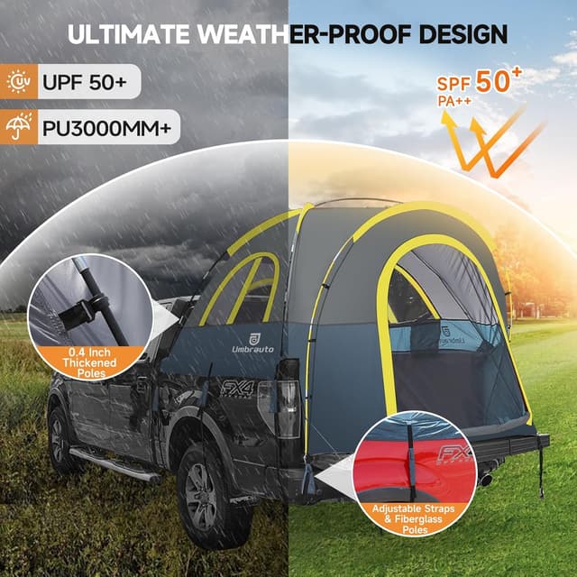 Detalle de Truck Bed Tent 5.5-6ft PU3000mm camping