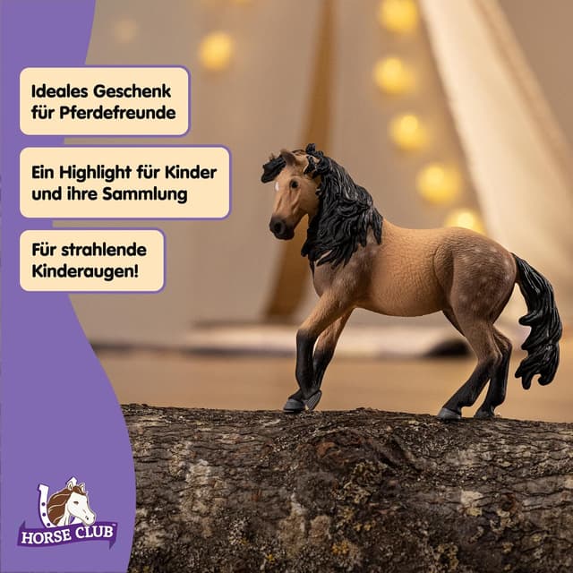Detalle 2 de Schleich Horse Club Andalusier Stute 14894 – detailgetreues Pferdespielzeug für Kinder ab 5 Jahren