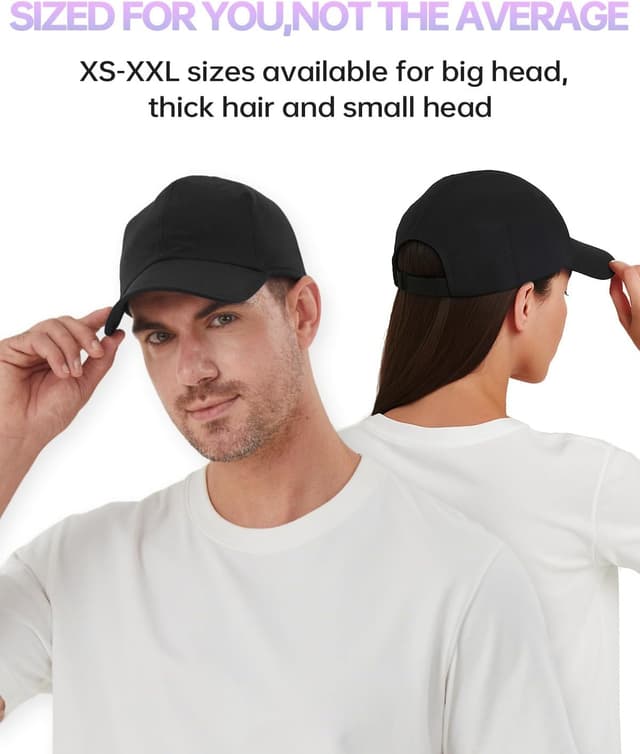 Detalle 2 de Zylioo Running Baseball Caps (UPF50+), breathable sun protection for big & small heads