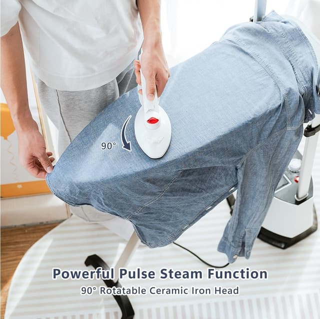 Detalle 2 de Venkillian Upright Garment Clothes Steamer with 12 Steam Levels, 6 Bar & 1400W