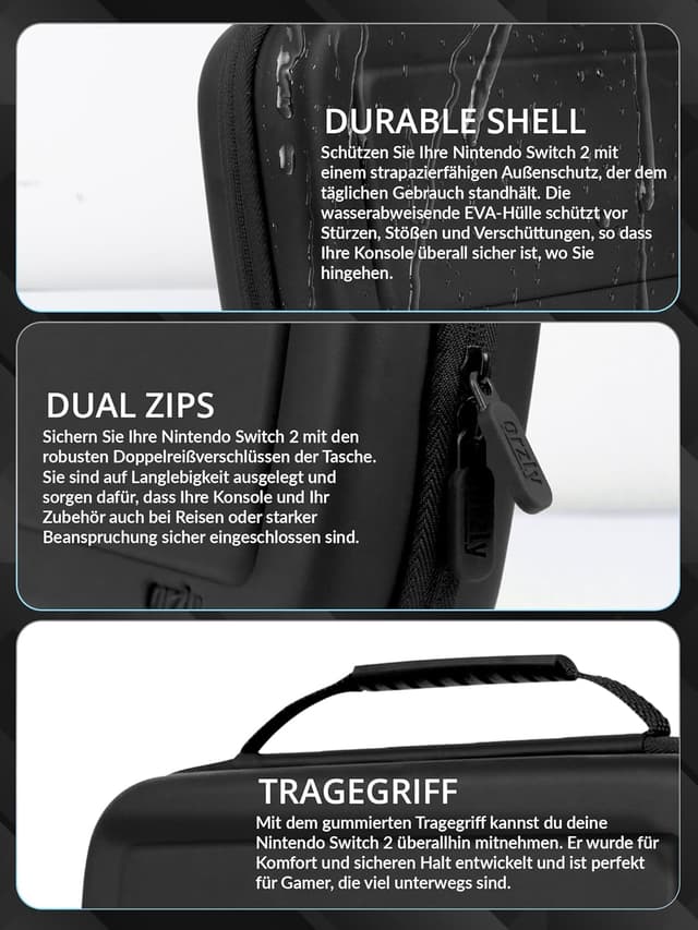 Detalle 2 de Orzly Tragetasche für Nintendo Switch 2 7,9"