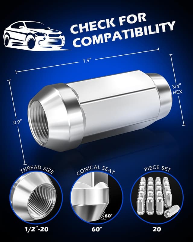 Detalle 2 de Orion Motor Tech Lug Nuts 1/2x20 20-Pack