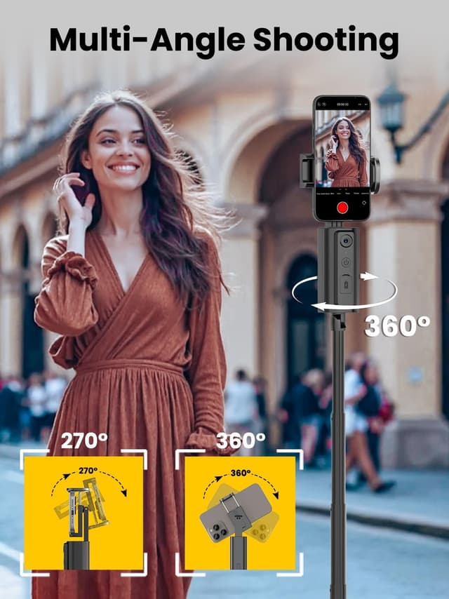 Detalle de AOCHUAN Smart M3 3-in-1 Face Tracking tripod for iPhone (57" expandable selfie stick with remote)