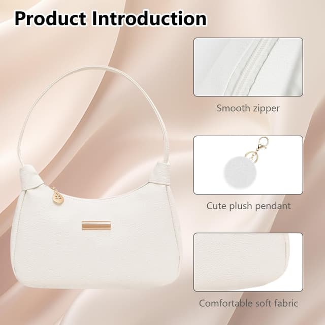 Detalle de Aucuu Borsa a Tracolla da Donna in Nylon stile Anni ’90 con pochette classica