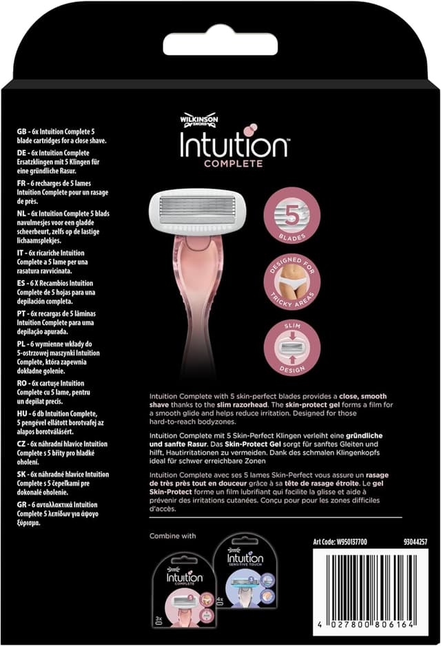 Detalle 2 de Wilkinson Sword Intuition Complete, 6 lames pour femme