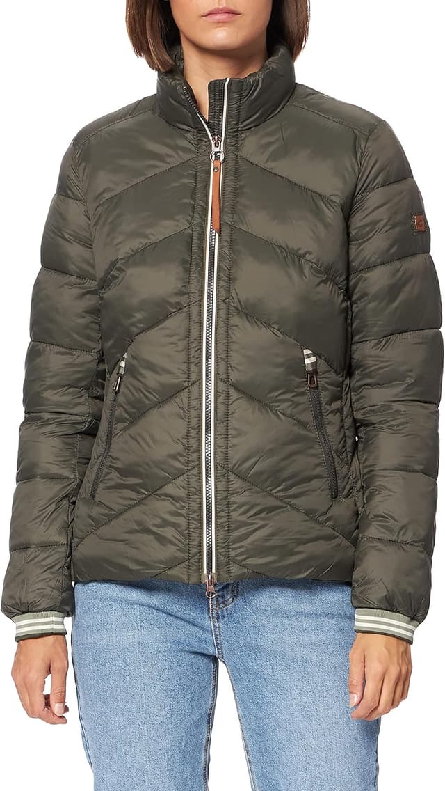 Detalle de camel active Womenswear Damen 3309906E50 Jacke – wasserabweisend & winddicht