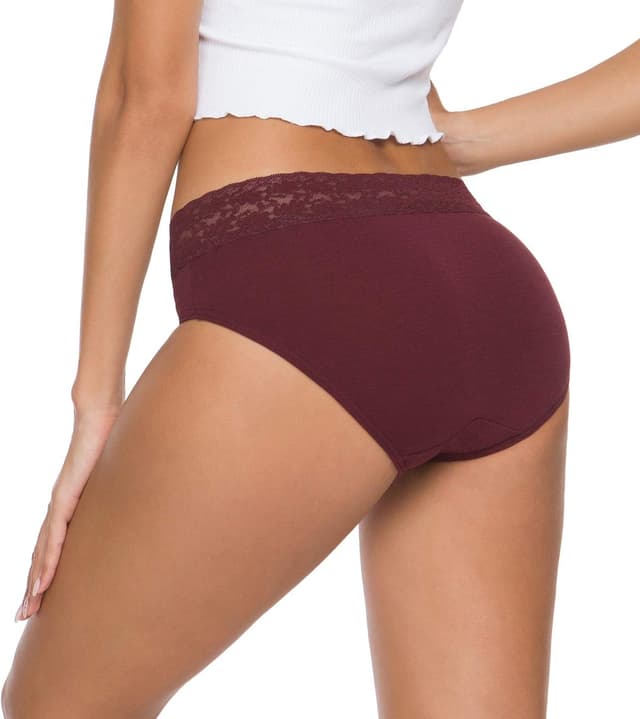 Detalle de Wealurre Cotton Panties for Women (Bikini/hipster lace brief) – No-show VPL comfort pack