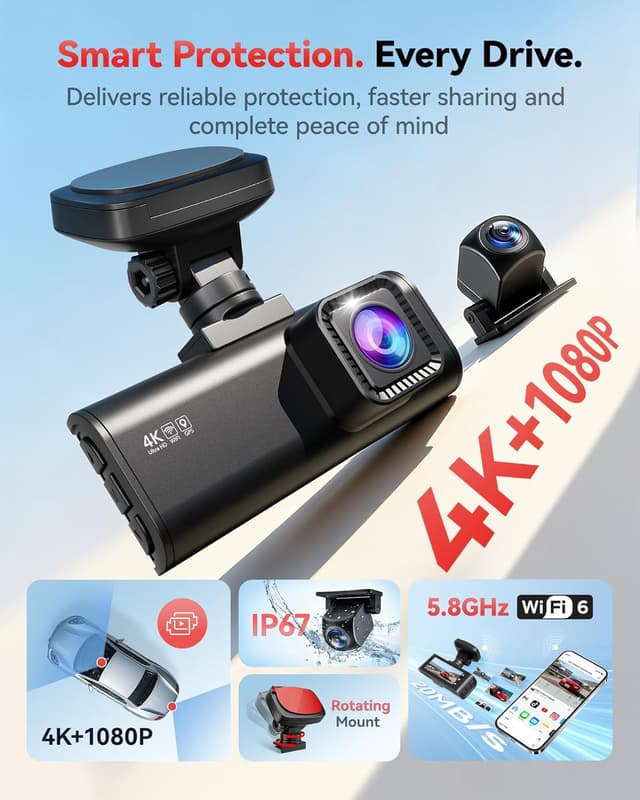 Detalle 2 de REDTIGER F7N Dual Dash Cam 4K