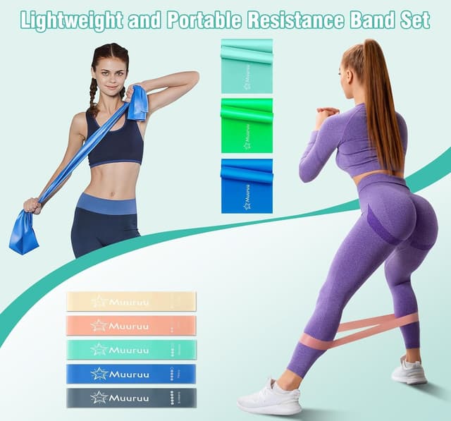 Detalle de Muuruu Pilates Equipment Kit for Home Workout (14" Magic Circle + Ball, Ring, Bands, Weights & Accessories)