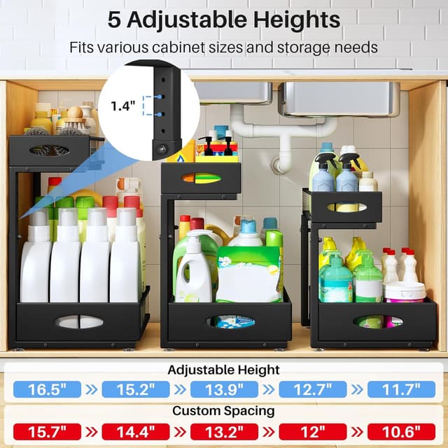 Detalle 2 de Under Sink Organizer 2 Pack 2 Tier