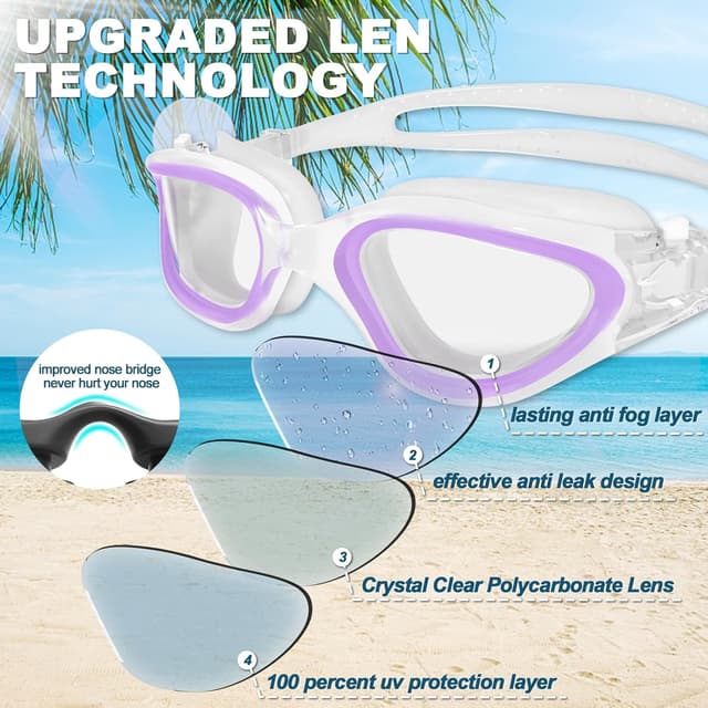 Detalle 2 de HotSrace Occhialini da nuoto antiappannamento