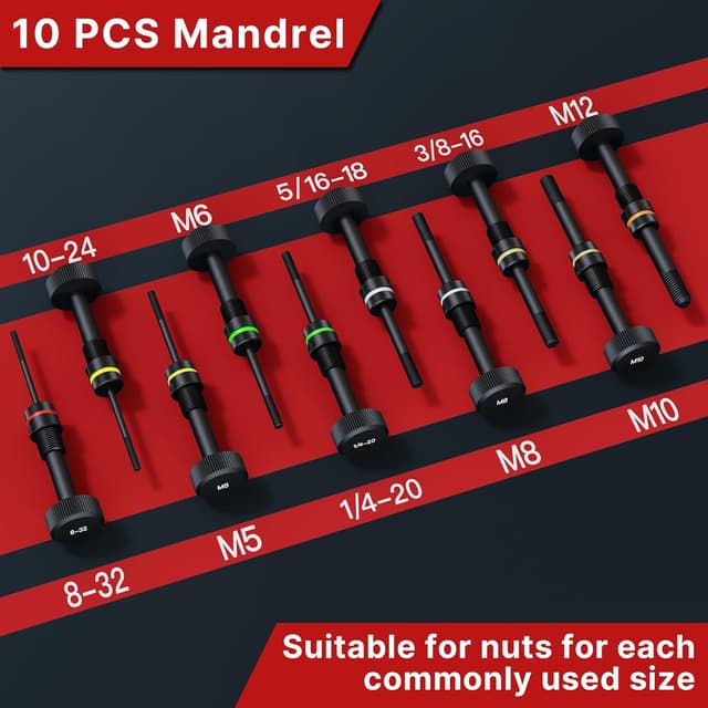 Thumbnail 4 de TOLRET TR21 Ratchet Rivet Nut Tool Kit 100pcs 🛠