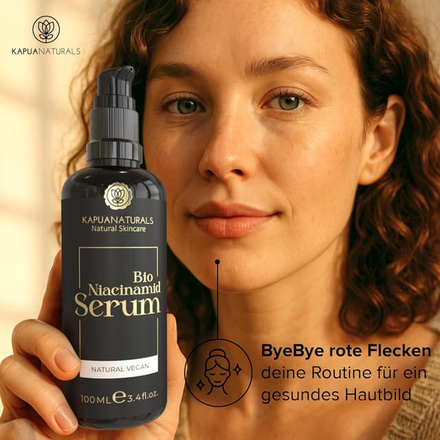 Detalle de BIO Niacinamide Serum hochdosiert 100 ml (10% Niacinamide + 1% Zink, Made in Germany)