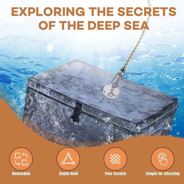 Thumbnail 6 de Neosmuk Magnet Stark, 140kg Groß Sehr Starker Magnet, Super Neodym Großer Magnets,Hochleistungsmagnet Ideal für Magnets Fischen.
Neosmuk Magnet Stark, 140kg Groß Sehr Starker…