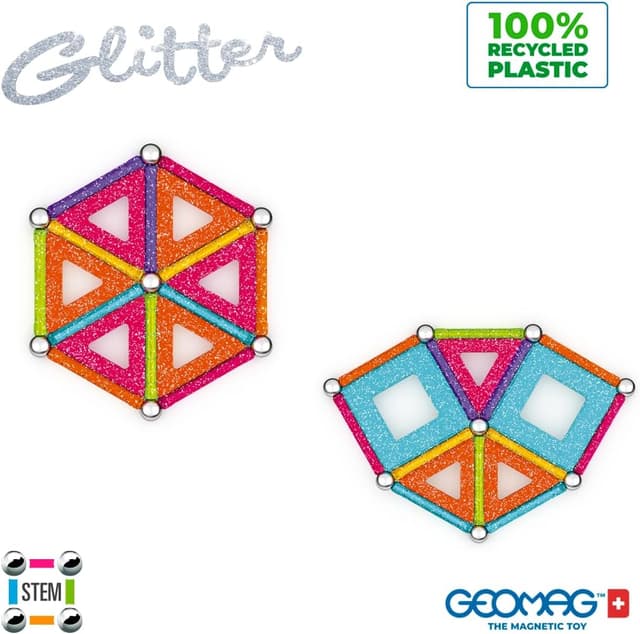 Thumbnail 2 de Geomag 535 Glitter Panels Recycled 35 pezzi