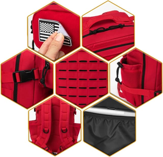 Thumbnail 5 de QT&QY Zaini militari 25L Molle Daypack