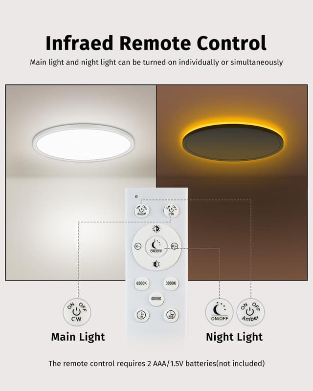 Thumbnail 4 de Bowfar LED Deckenleuchte 24W 2800LM