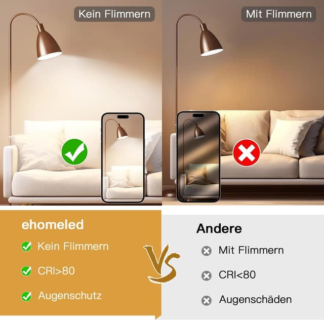 Thumbnail 3 de ehomeled E14 G45 LED Glühbirne 2300K