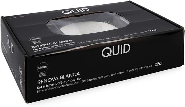 Thumbnail 3 de Quid Renova Blanca Set 6 Tazas y Platos Porcelana