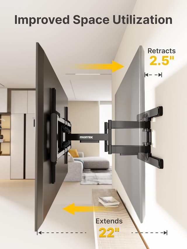 Detalle de monTEK TV wall bracket 43–95 inch, 60kg