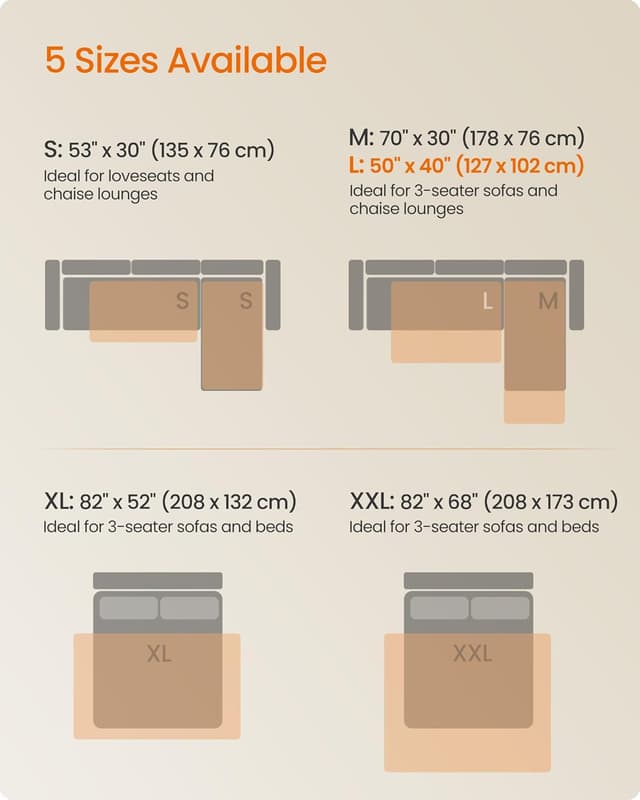 Detalle 2 de Feandrea Waterproof Dog Blanket 127 x 102 cm (PPB026GD01) for sofa protection