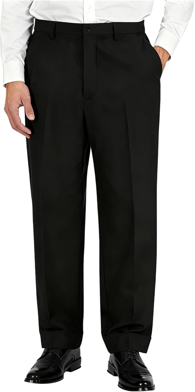 Detalle de Soojun Men’s Classic Fit Flex Waist Flat Front Dress Pant