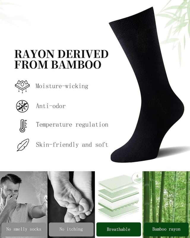 Thumbnail 6 de Bamboo mens socks 6 pairs for comfort