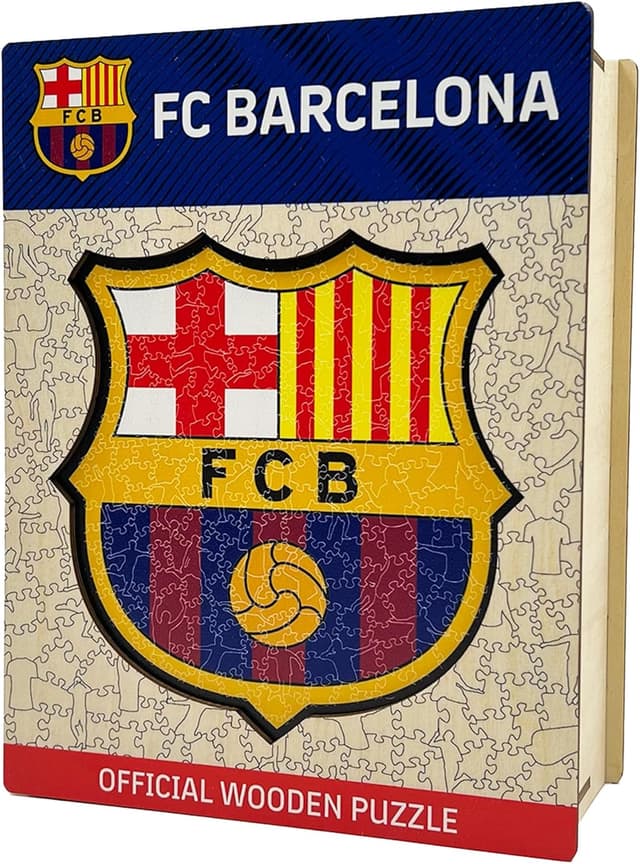 Detalle 2 de Puzzle in legno Iconic Puzzles “Logo Barcellona” (prodotto ufficiale) da 500 pezzi, taglia L