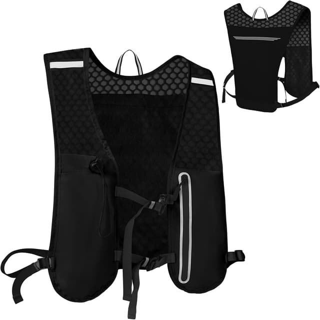 Detalle de Alaoo Running Vest Lightweight Hydration Backpack – breathable reflective running pack for men & women