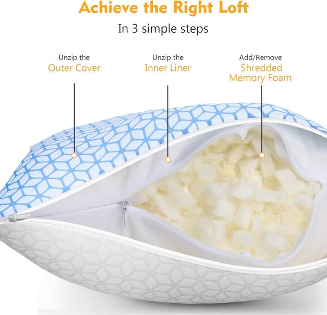 Thumbnail 3 de Love Attitude Shredded Memory Foam Pillows 2