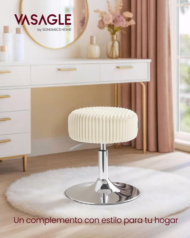 Detalle 2 de VASAGLE LJB128WD01 sgabello da trucco 360°