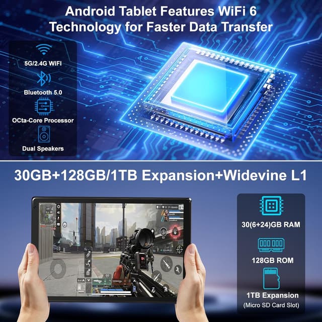 Detalle de Whitedeer Tablet 10 inch Android 16