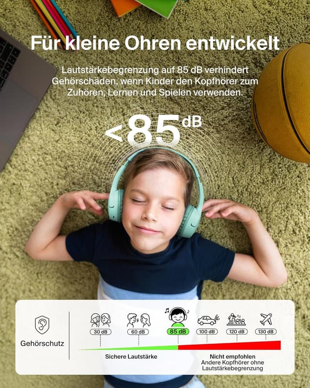 Thumbnail 2 de Belkin SoundForm Mini kabelloser Kinderkopfhörer 30 Std