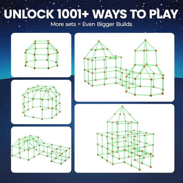 Thumbnail 4 de Tiny Land Glow Fort Kit 130 Pieces 🧩