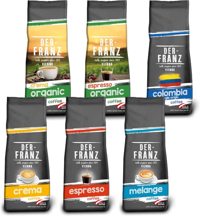 Imagen de Der-Franz caffè Pack 6 x 500 g crema espresso melange Colombia crema biologico en OfertitasTOP
