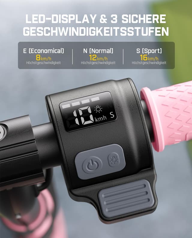 Detalle de FanttikRide C9 Pro Kinder-Elektroroller 8 km Reichweite