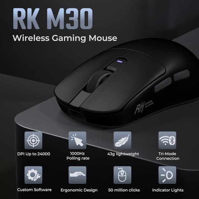 Detalle de RK ROYAL KLUDGE M30 gaming mouse 43g