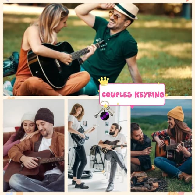 Thumbnail 1 de Elgbiaoxi Vinyl Record Keychains 2 Pack