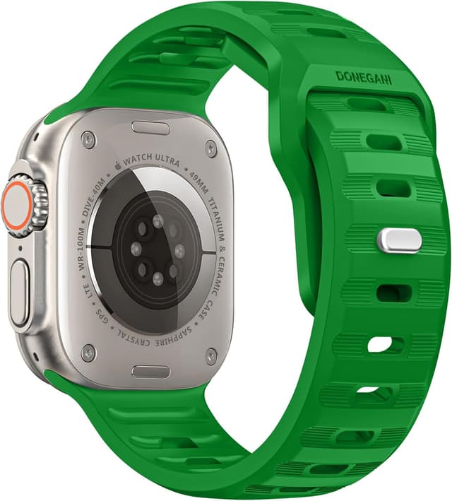 Detalle 2 de Cinturino sport in silicone DONEGANI UC1 per Apple Watch (tutte le misure compatibili) Verde di Natale