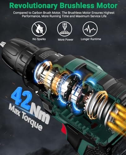 Thumbnail 1 de CEEIGOO Taladro Percutor 21V 🔨