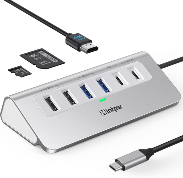 Detalle de intpw P9 USB Hub 100W Ladehub