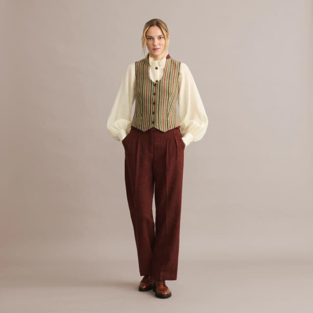 Thumbnail 1 de Verhunt Pantalón hebillas tweed 👖