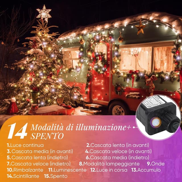 Thumbnail 3 de SALCAR Luci Albero Natale 160LEDs 3M Bianco Caldo